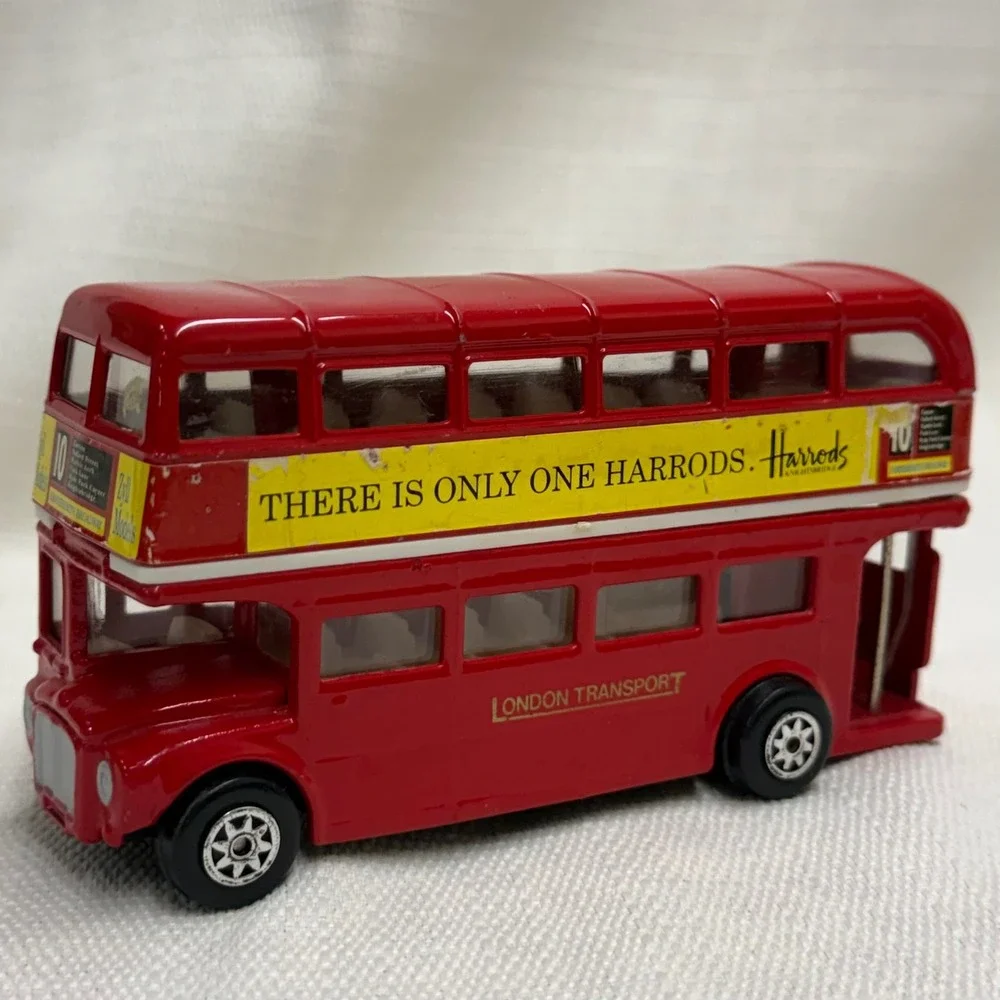 Zyll Models London Transport Double Decker Bus Harrods Red Diecast Model Toy